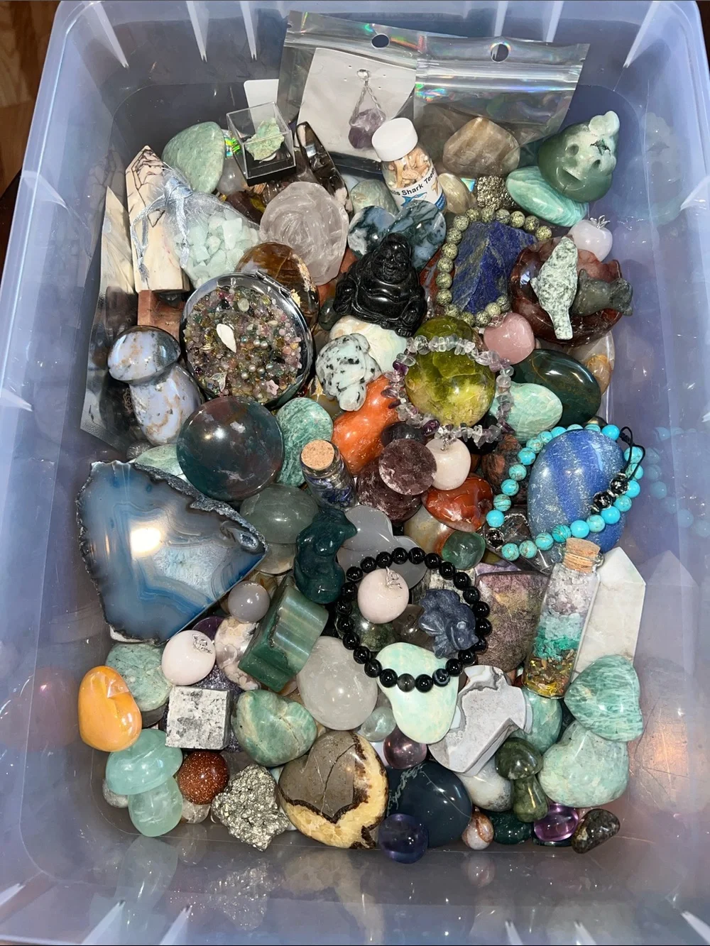 Huge Mystery Crystal Gemstone At Least 1Lb Scoop NWOT